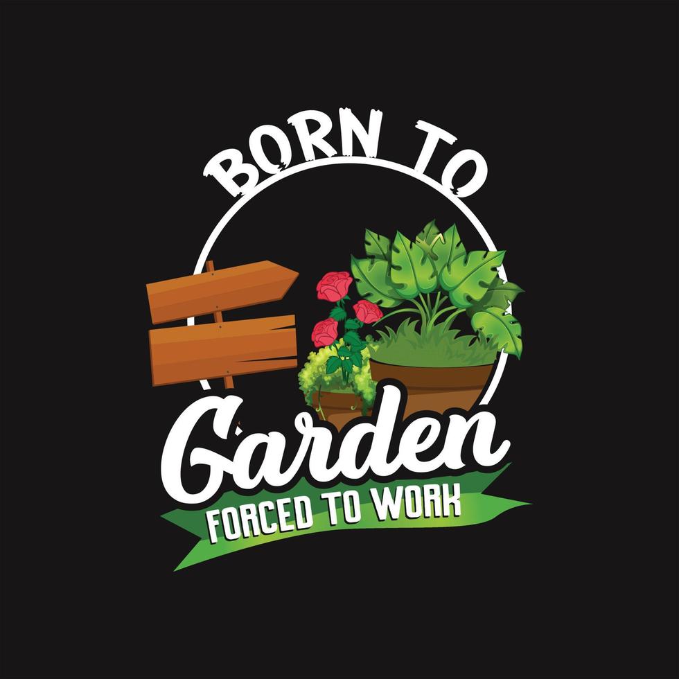 Gartenarbeit T-Shirt Design vektor