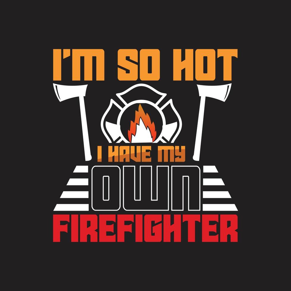 Feuerwehr-T-Shirt-Design vektor