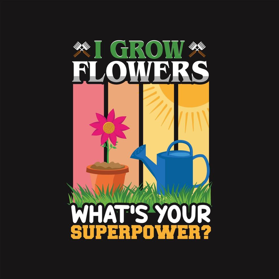 Gartenarbeit T-Shirt Design vektor