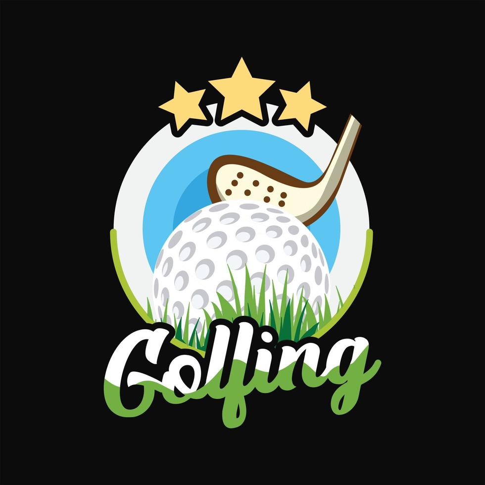 golf t-shirt design vektor