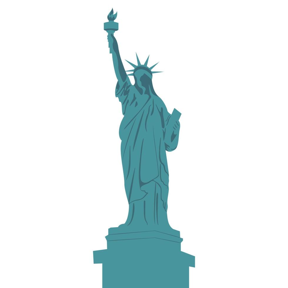 Silhouette von Statue von Freiheit vektor