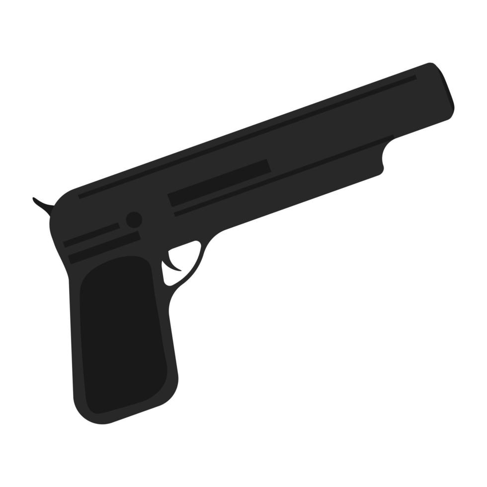 pistol ikon isolerat på vit bakgrund. pistol illustration. vapen symbol. vektor