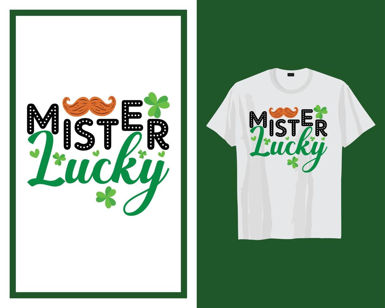 mister tur- st Patricks dag t skjorta typografi design vektor illustration