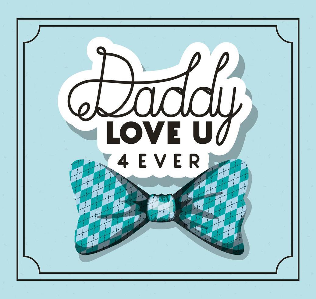 fäder dag firande banner med bowtie vektor design