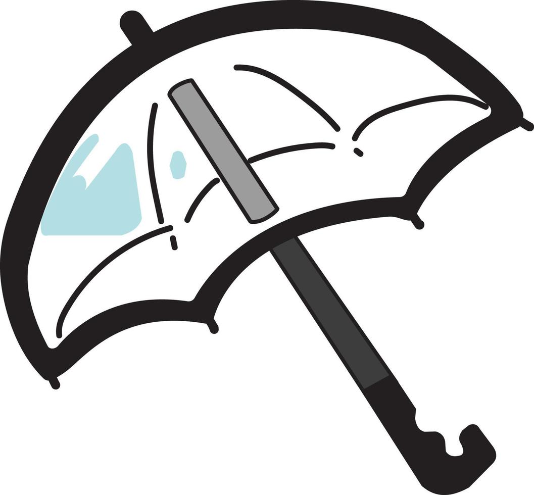klar Regenschirm Symbol mit einfach und Makro Stil zum drucken aus und Symbole vektor