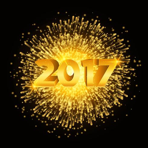 Frohes neues Jahr Feuerwerk Hintergrund vektor