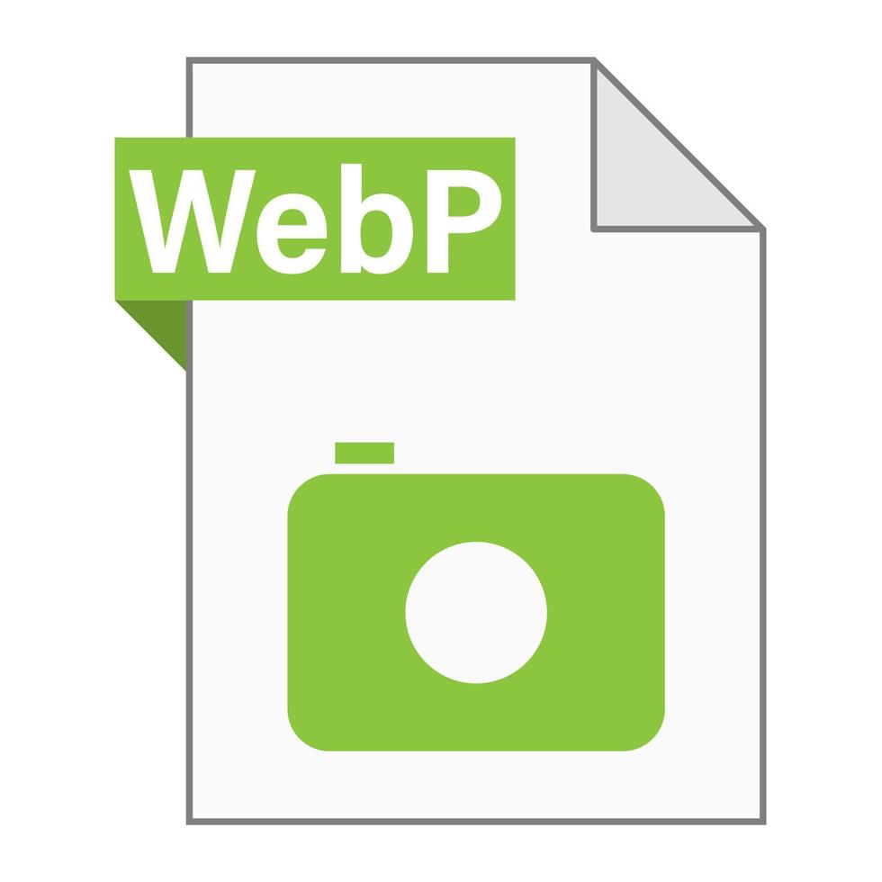 modern platt design av webp -filikon för webben vektor
