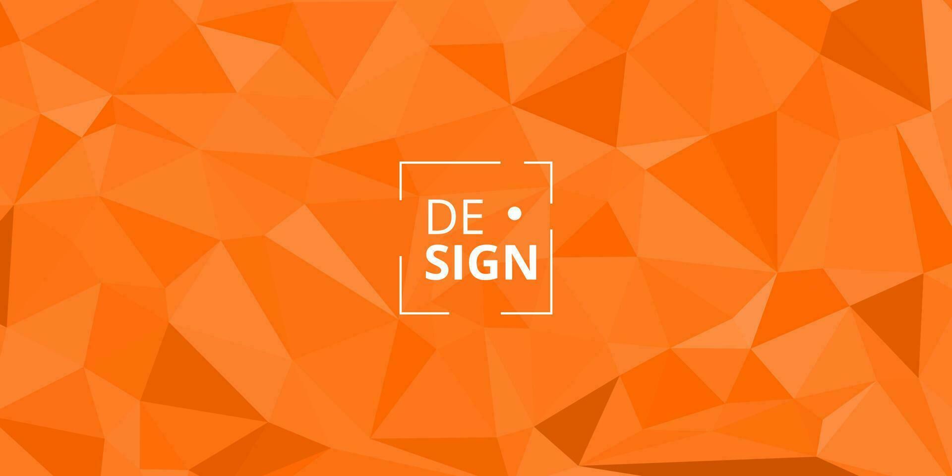 Orange Dreieck Hintergrund mit ein Weiß Platz Design vektor