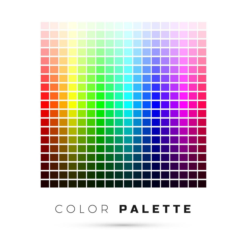 färgrik palett. uppsättning av ljus färger av regnbåge palett. full spektrum av färger. vektor illustration