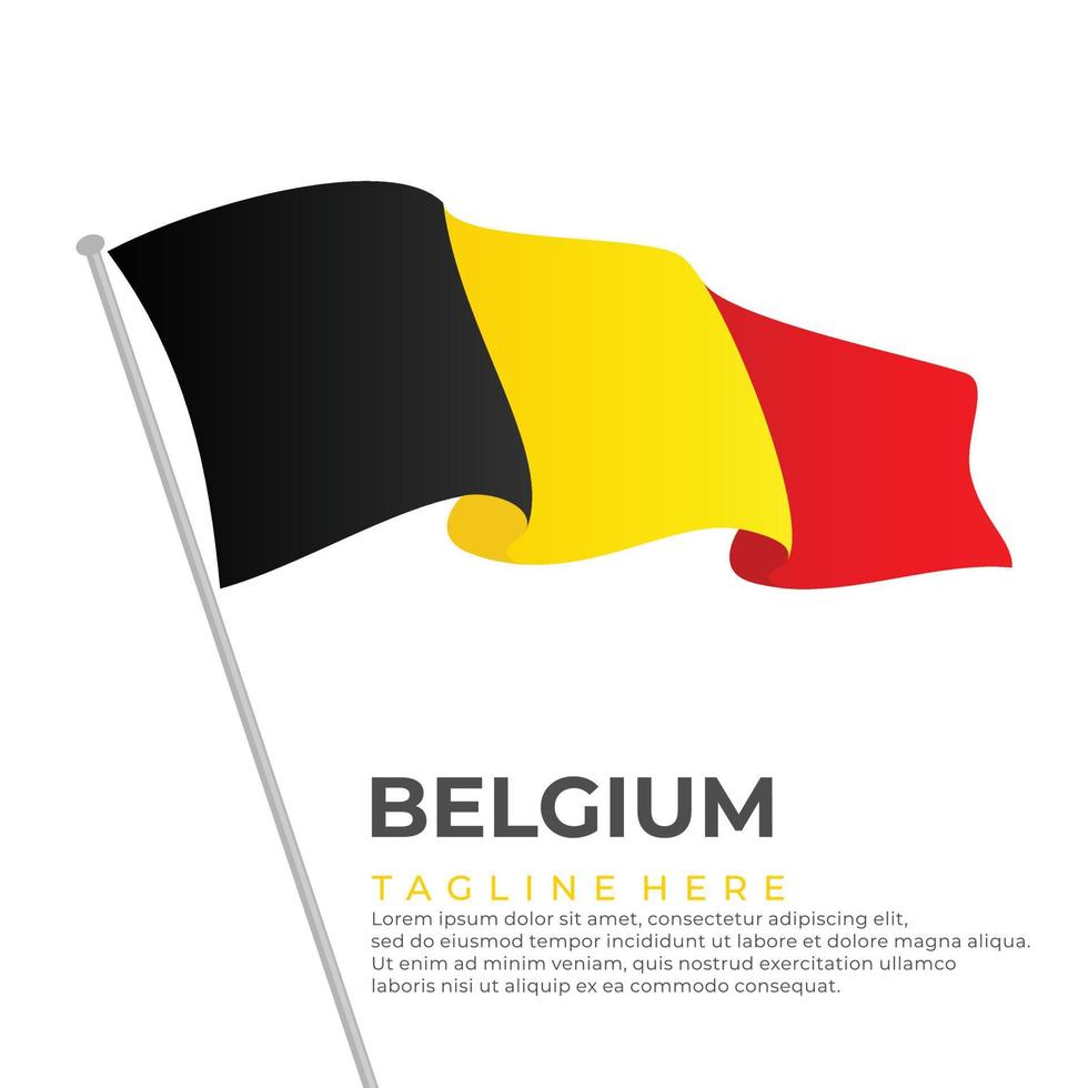 Vorlage Vektor Belgien Flagge modern Design