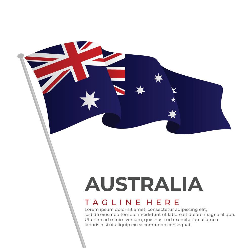 mall vektor Australien flagga modern design