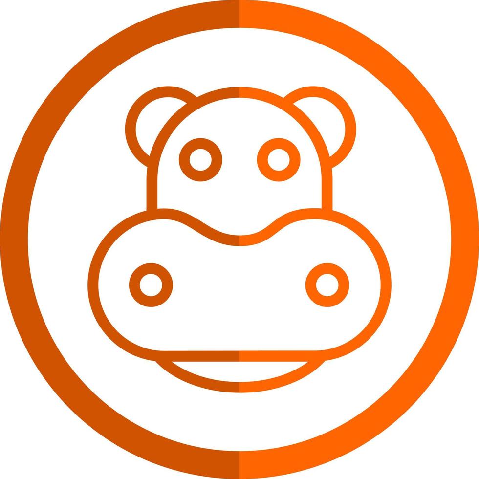 Hippo-Vektor-Icon-Design vektor