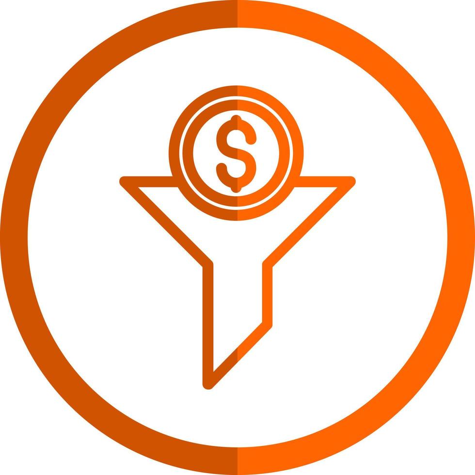 Trichter-Dollar-Vektor-Icon-Design vektor