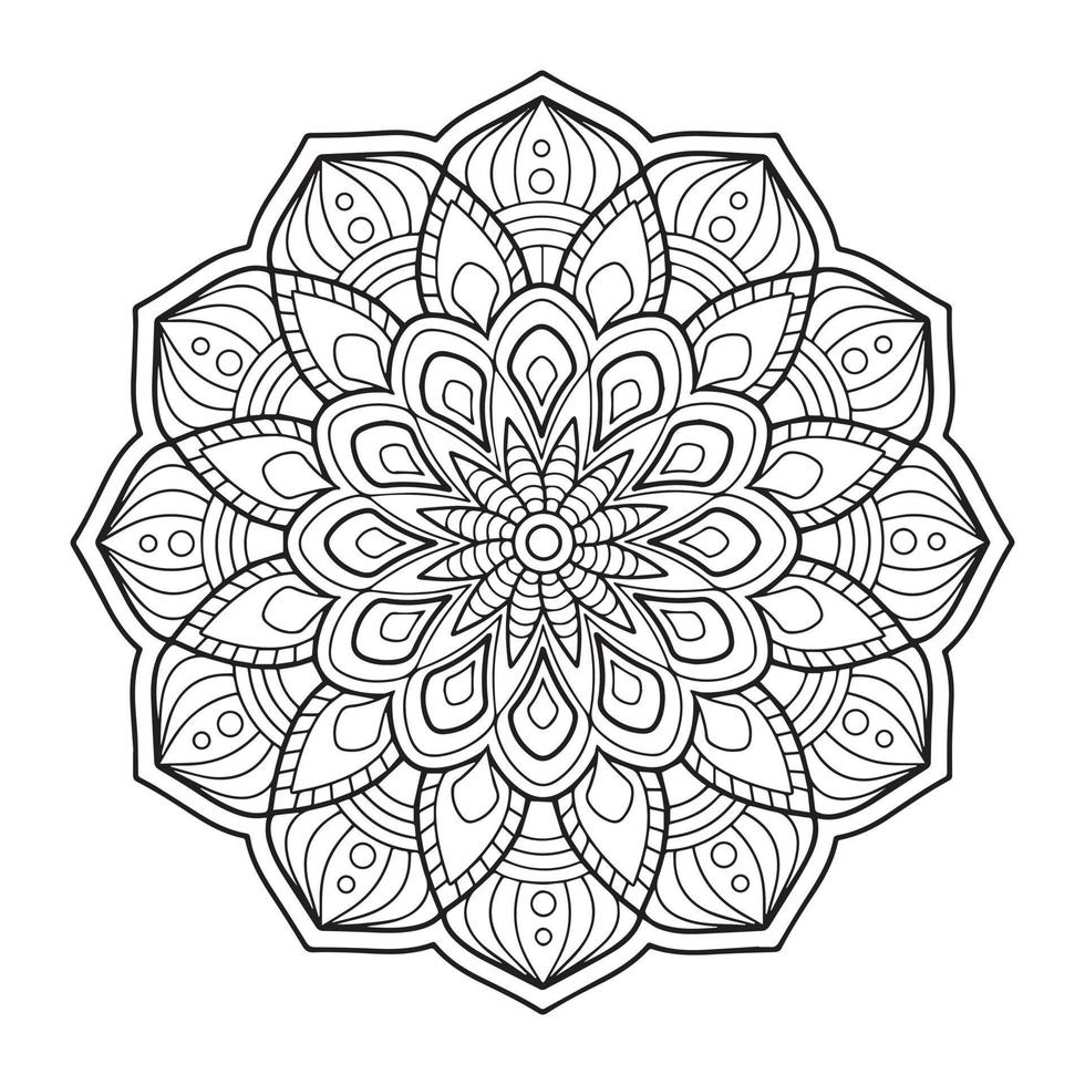 Sammlung von einfarbig ethnisch Mandala Design. Anti-Stress Färbung Seite zum Erwachsene vektor