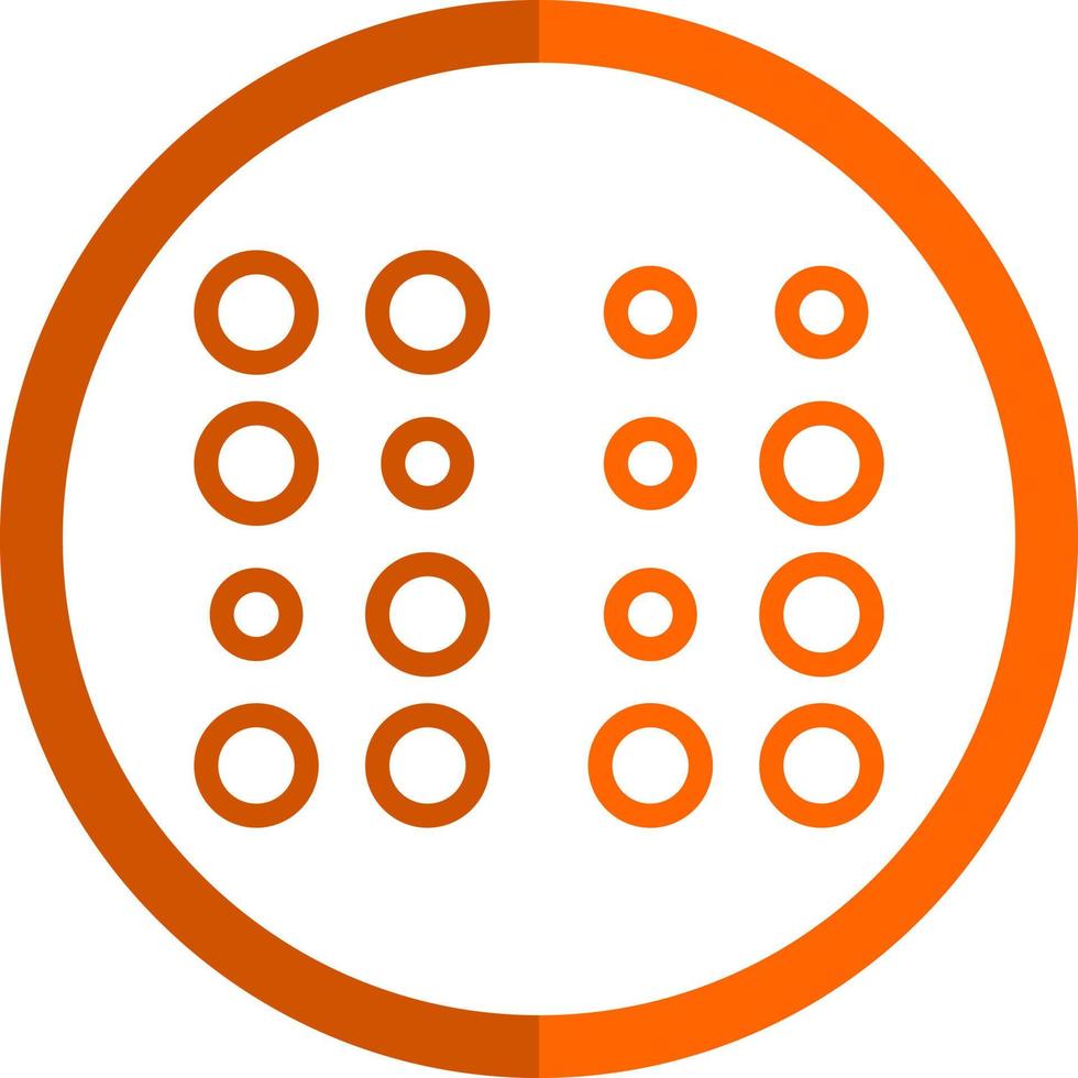 Braille-Vektor-Icon-Design vektor