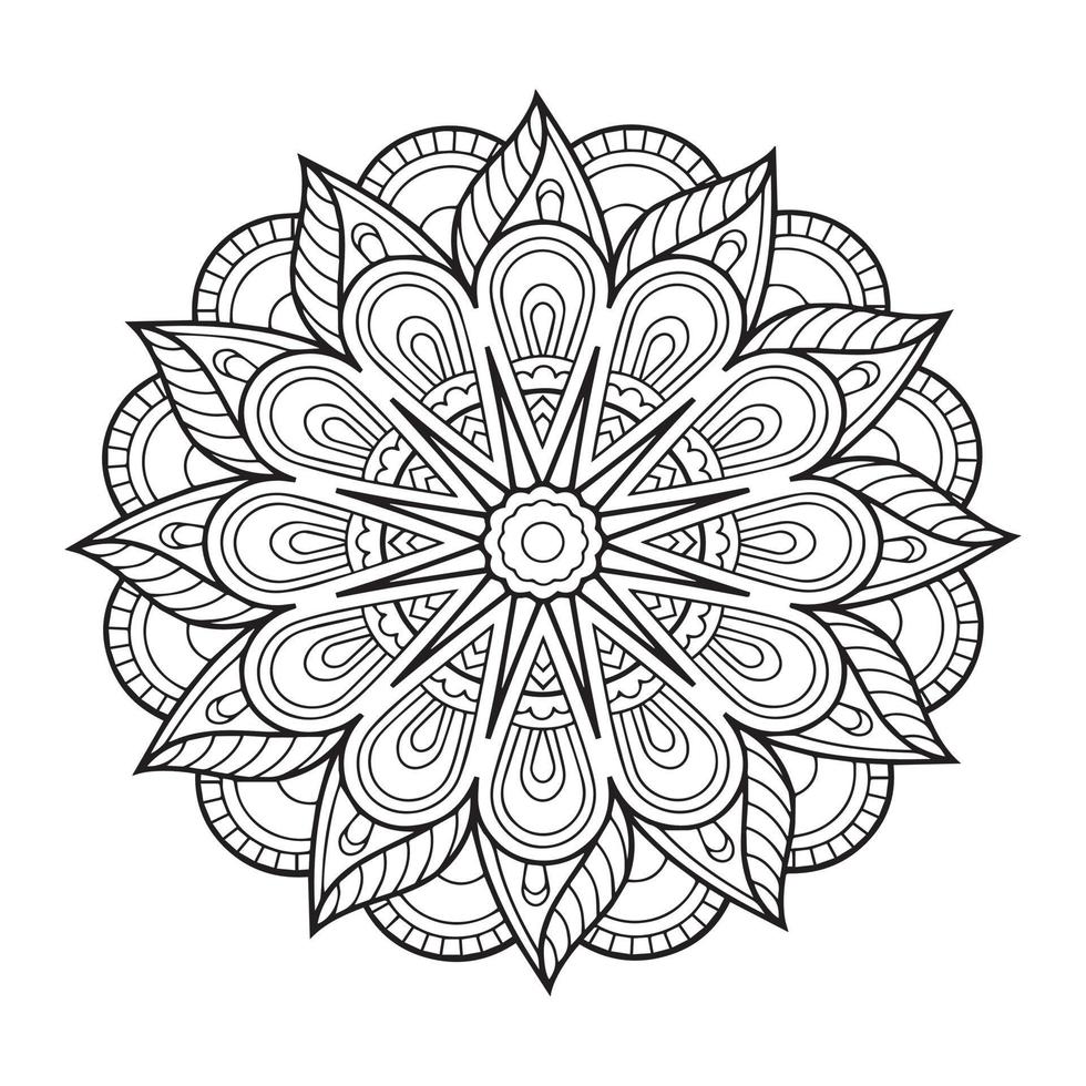 Sammlung von einfarbig ethnisch Mandala Design. Anti-Stress Färbung Seite zum Erwachsene vektor