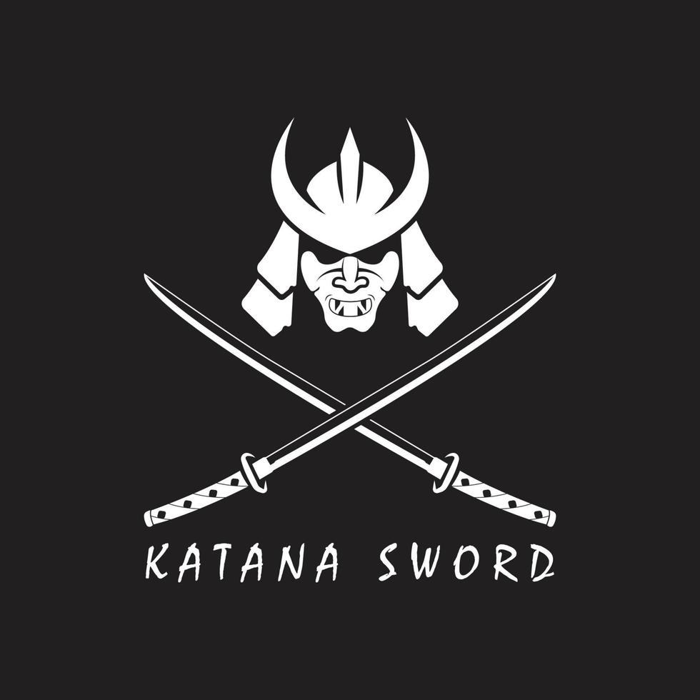 Katana Schwert Logo, Jahrgang Vektor Illustration, Design modern japanisch Schwert von Katana Logo Konzept