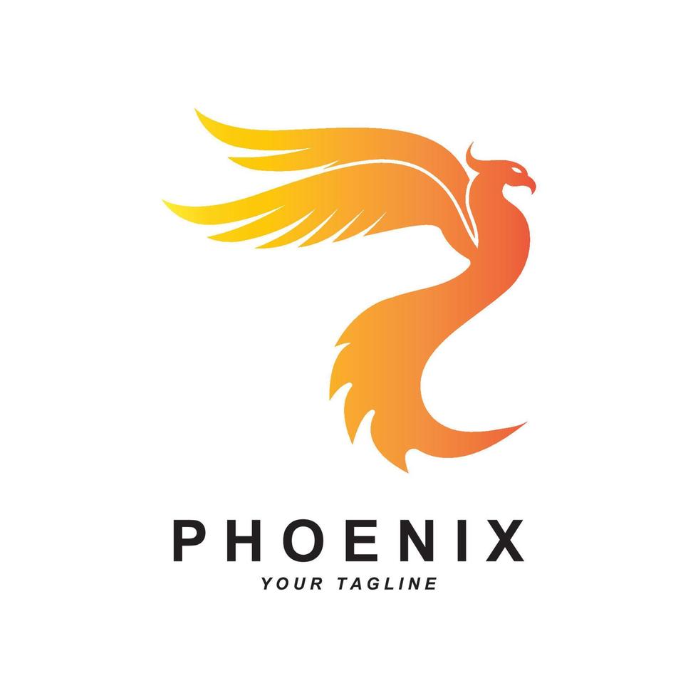 fågel Fenix logotyp ikon, vektor illustration, mall design, varumärke företag