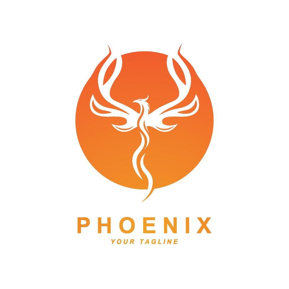 fågel Fenix logotyp ikon, vektor illustration, mall design, varumärke företag