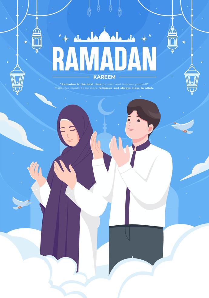 skön Lycklig ramadan mubarak baner vektor