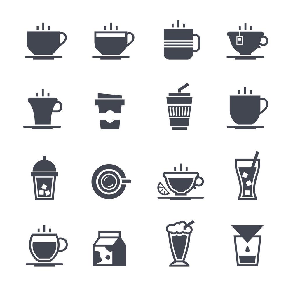 Kaffee und Tee gefüllt Symbol. vektor