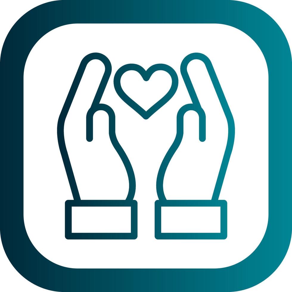 Hand, die Herz-Vektor-Icon-Design hält vektor