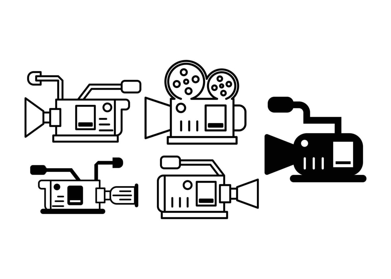 Video Kamera Symbol Linie Design Vorlage vektor