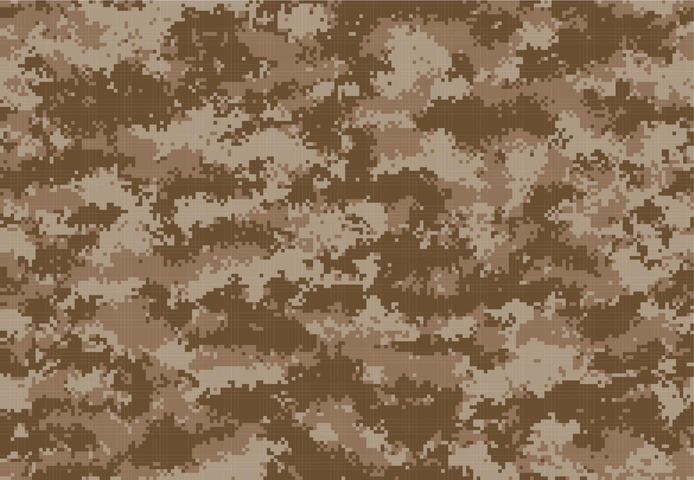 pixel militär kamouflage brun sömlös mönster vektor