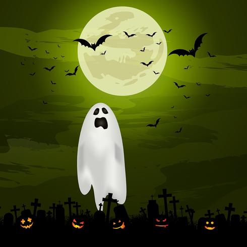 Halloween spöke bakgrund vektor