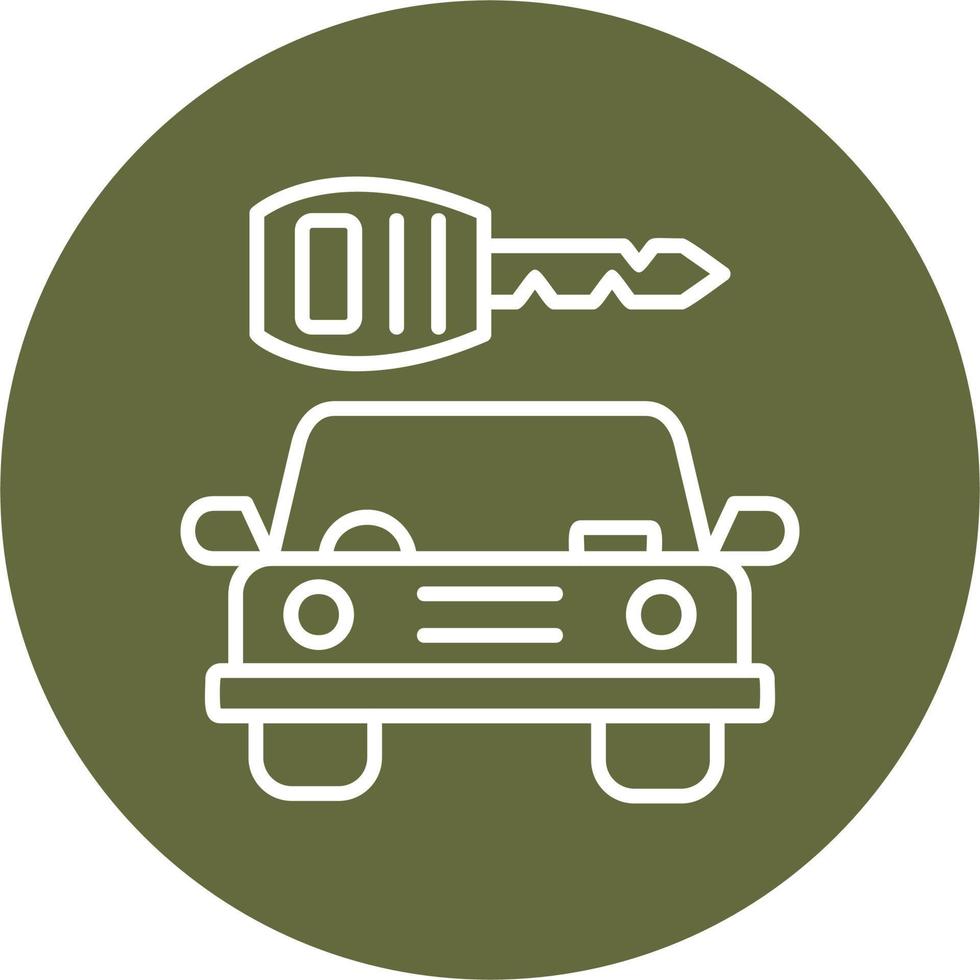 Vermietung Auto Vektor Symbol