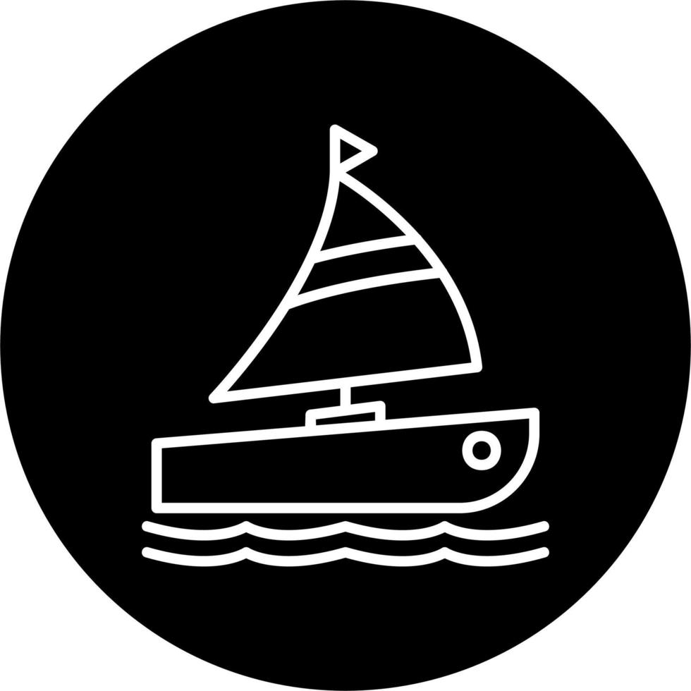 Segelboot-Vektor-Symbol vektor