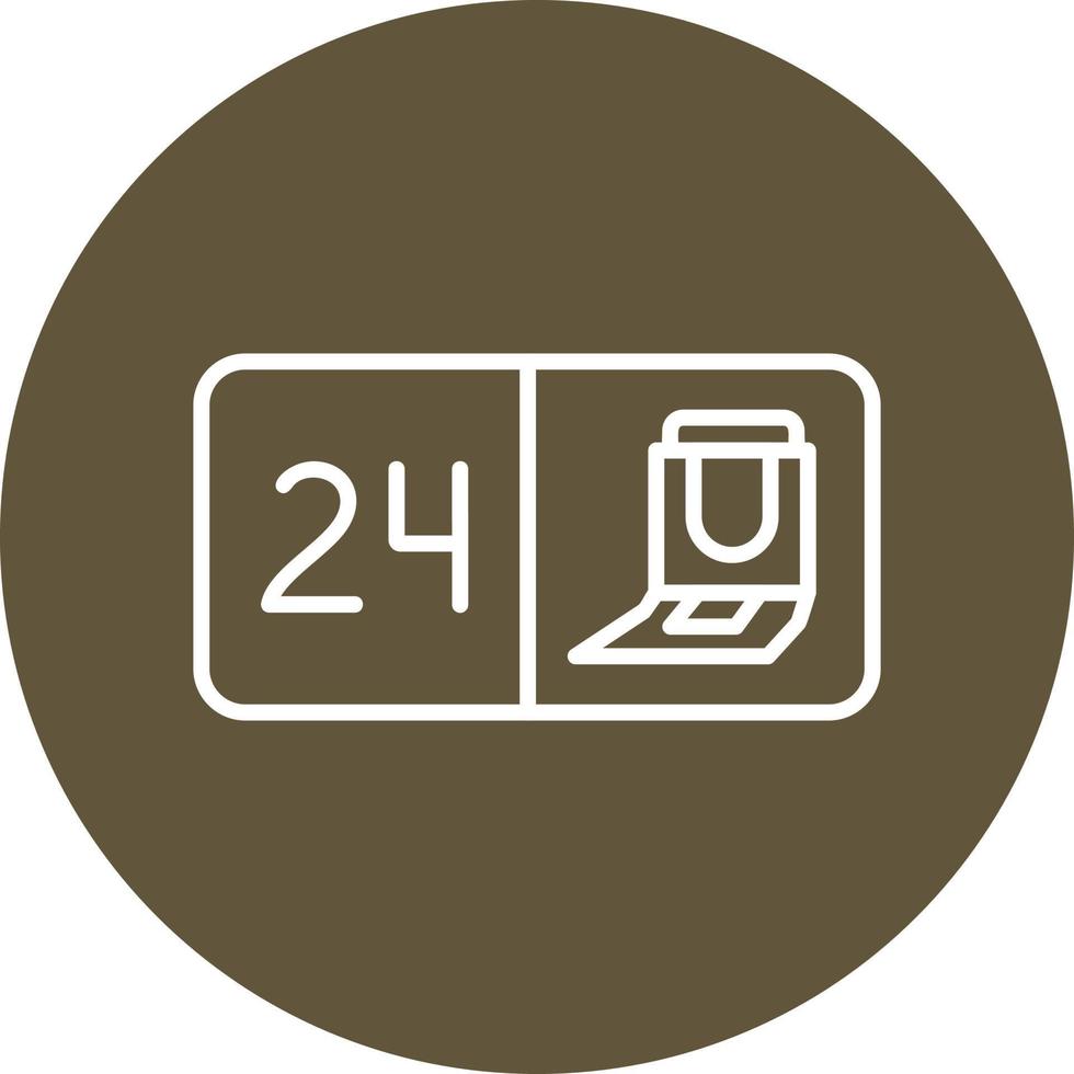 Sitz Nummer zwanzig vier Vektor Symbol