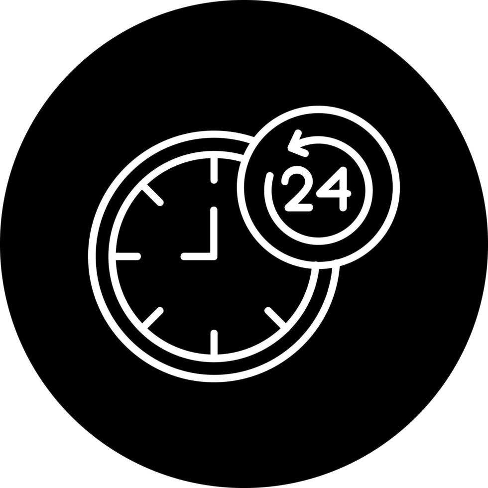 24 Std Bedienung Vektor Symbol