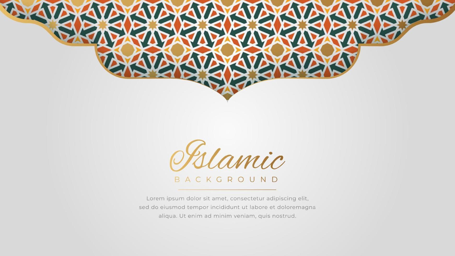 islamisch Arabisch Weiß Arabeske Mosaik Muster Hintergrund vektor