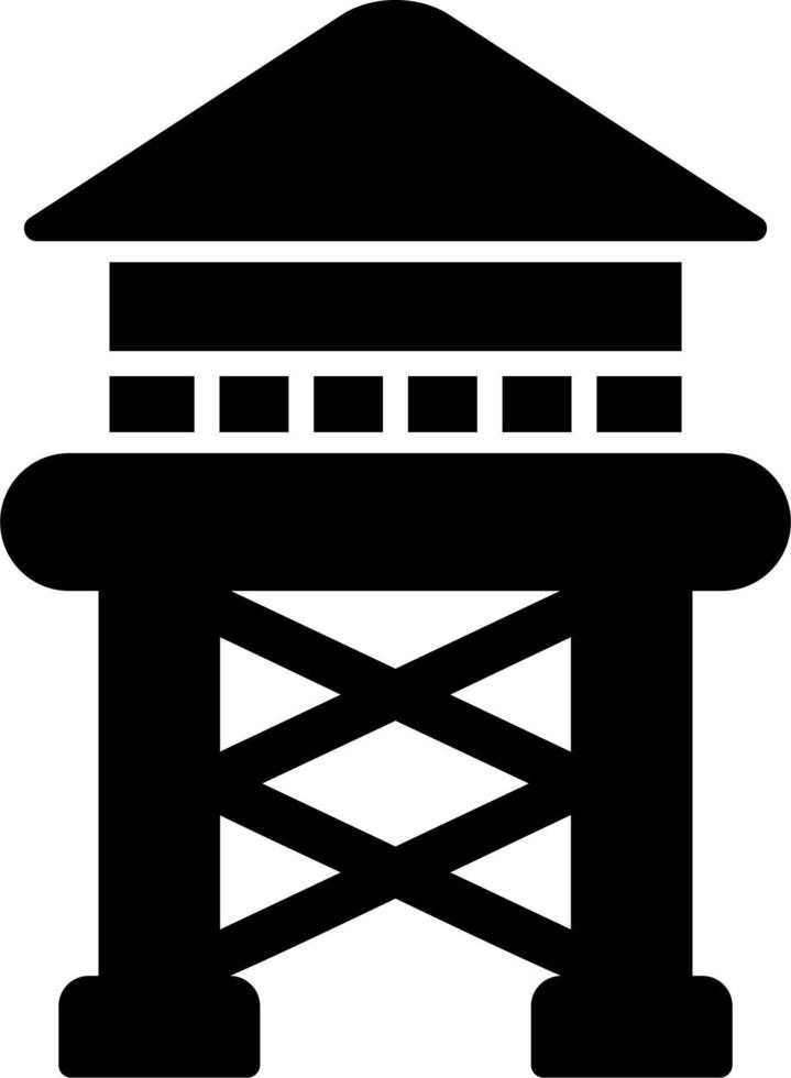 Wasserturm-Vektorsymbol vektor