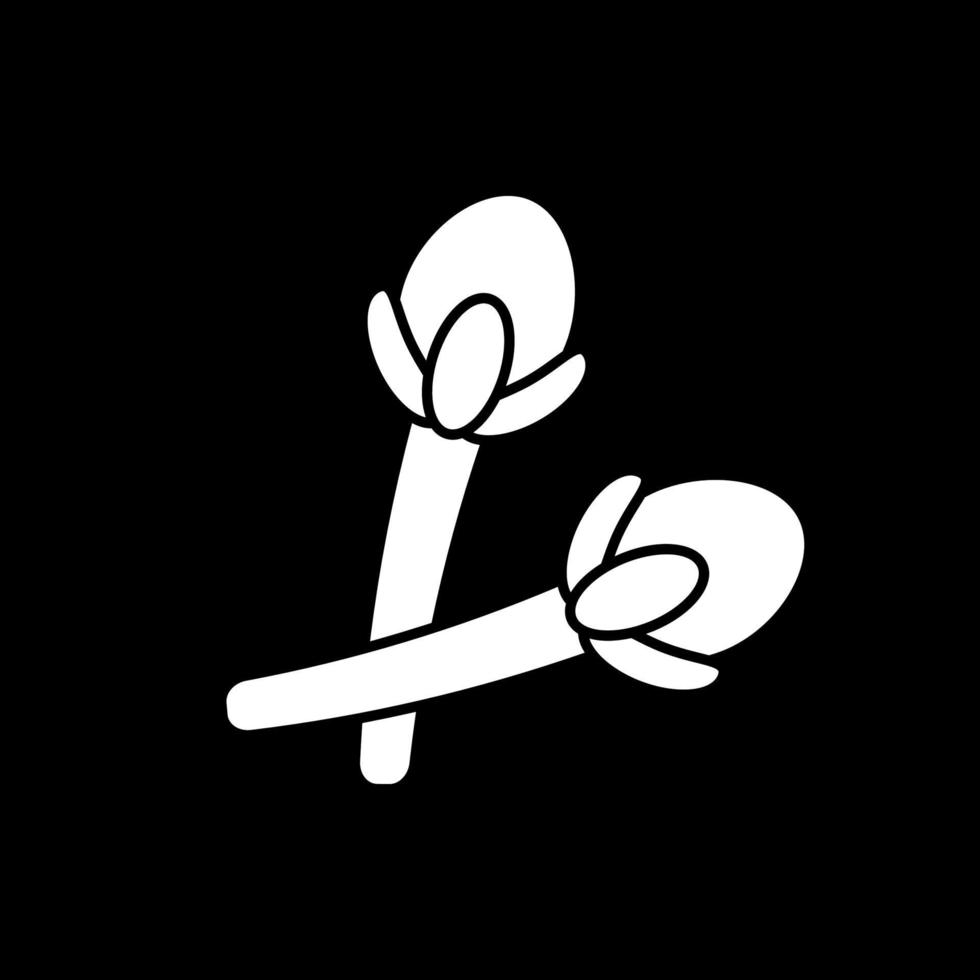växtspira för rå ätande glyph-ikon vektor