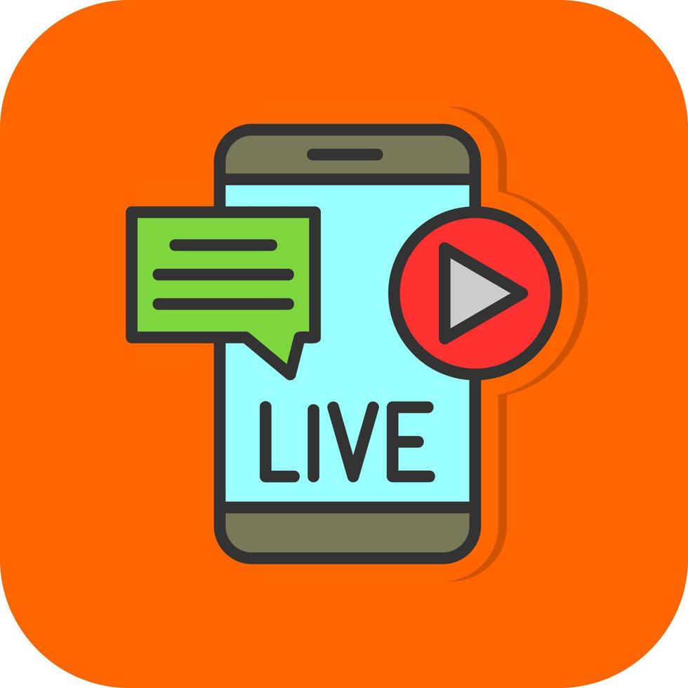 Live-Streaming-Vektor-Icon-Design vektor