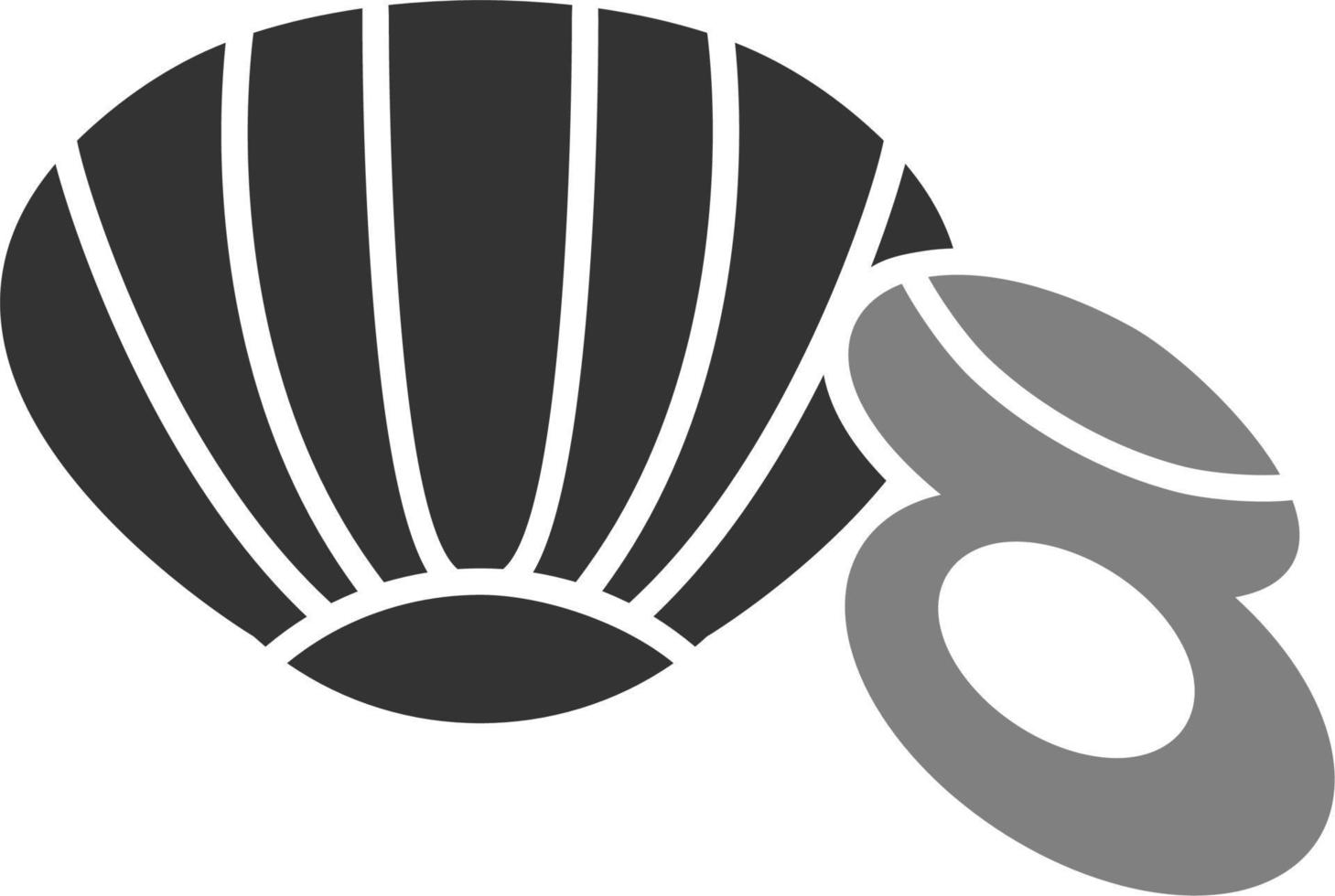 Symbol für Muschelvektor vektor