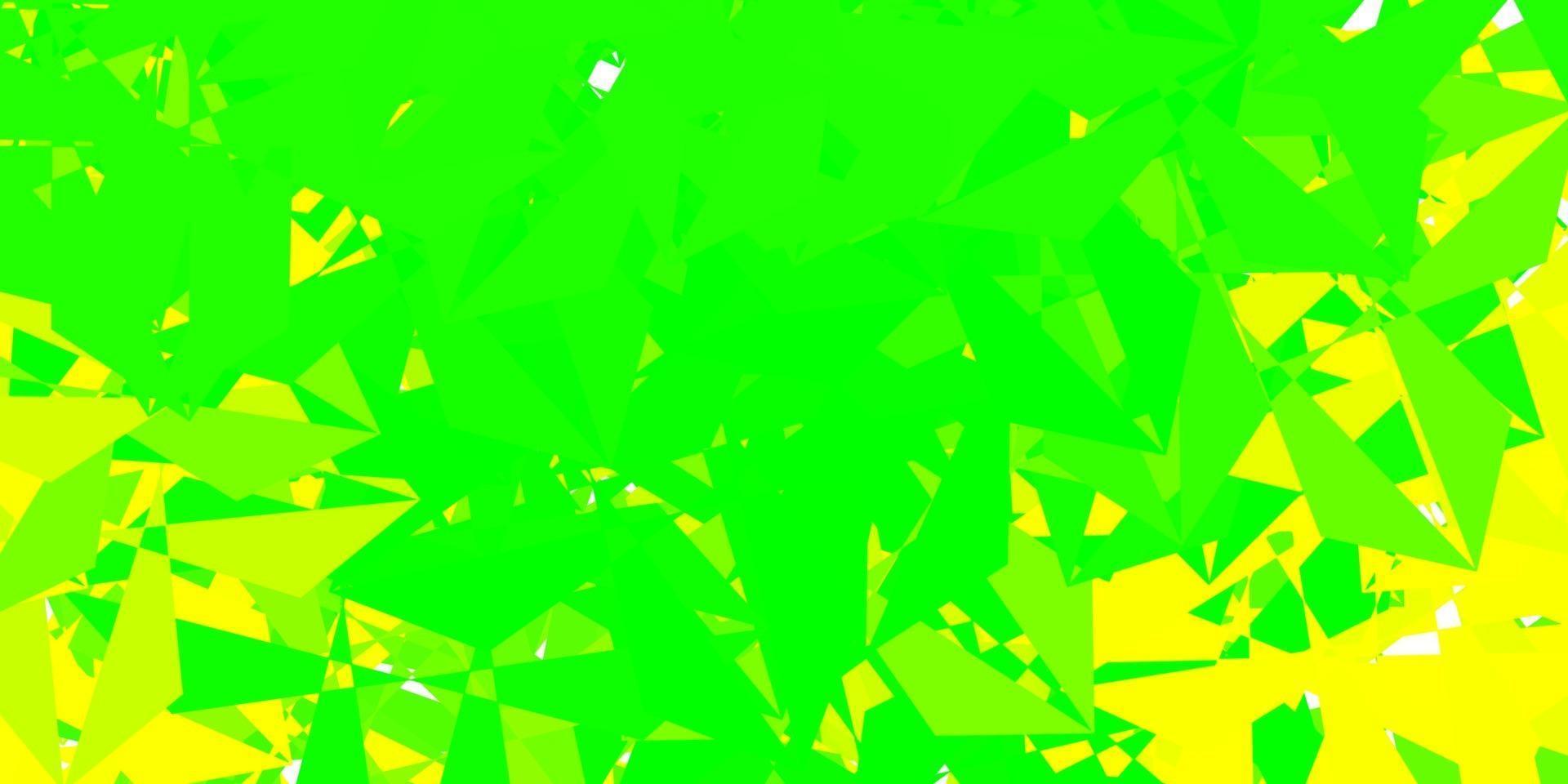 hellgrünes, gelbes Vektor-Polygonmuster. vektor