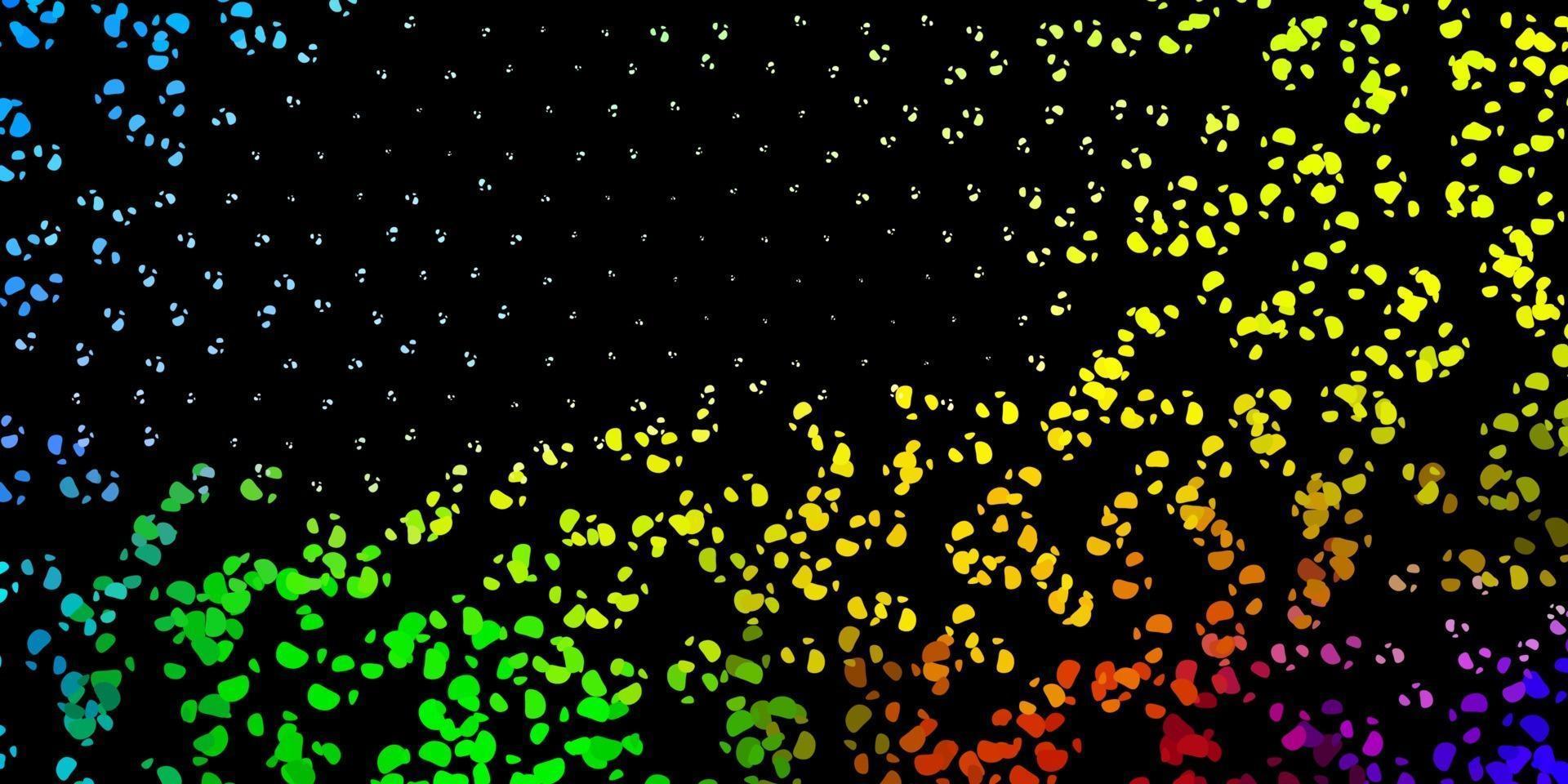 dunkles mehrfarbiges Vektormuster mit abstrakten Formen. vektor