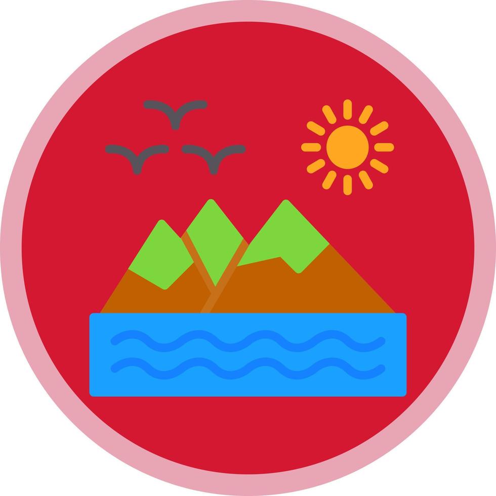 Berge-Vektor-Icon-Design vektor