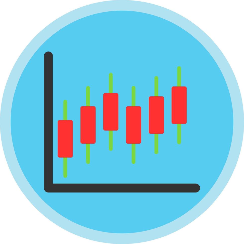 Candlestick-Diagramm-Vektor-Icon-Design vektor