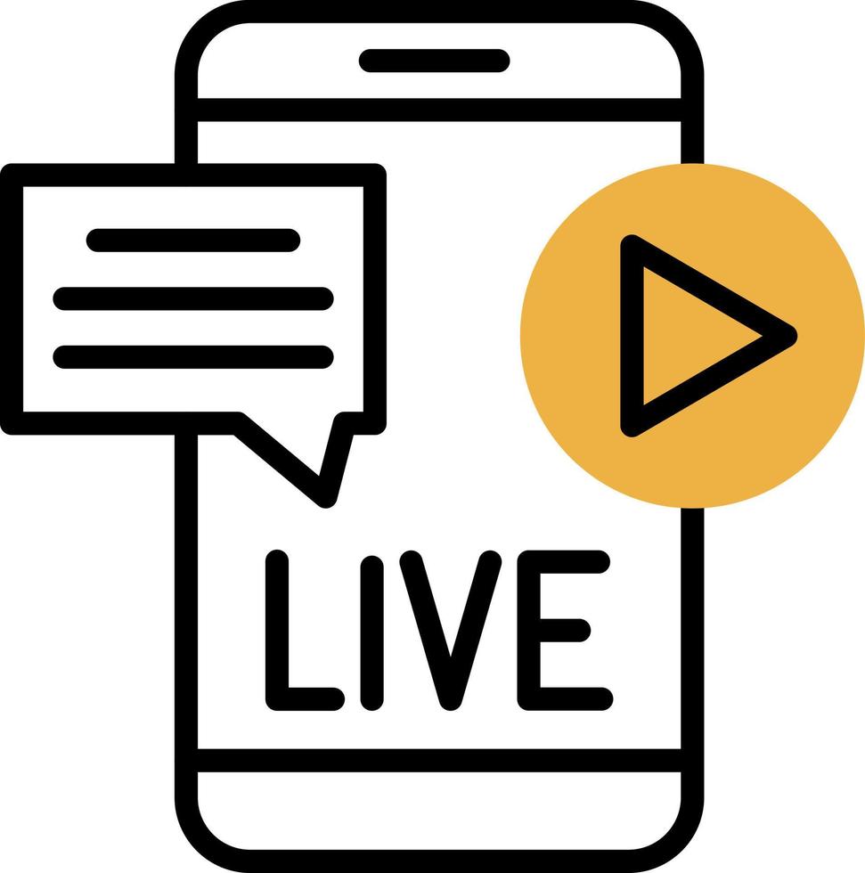 Live-Streaming-Vektor-Icon-Design vektor
