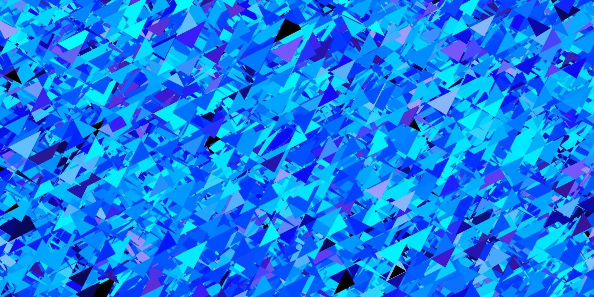 dunkelrosa, blauer Vektorhintergrund mit Dreiecken. vektor