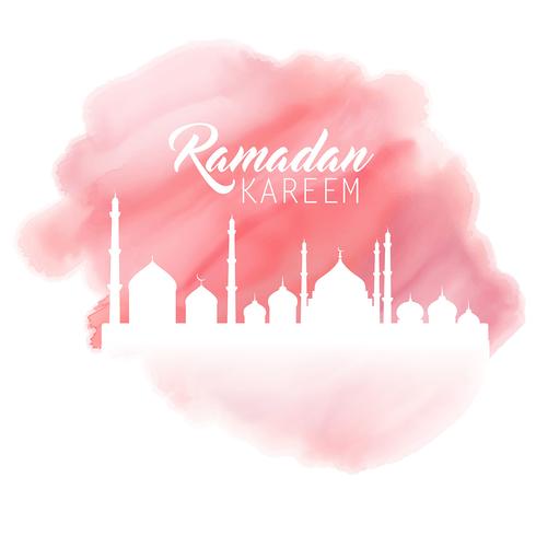 Ramadan akvarell bakgrund vektor
