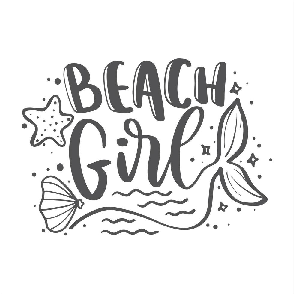 Meerjungfrau Beschriftung Zitate motivierend inspirierend druckbar Poster T-Shirt Design Aufkleber Zitat Sprichwort sumer Mädchen vektor