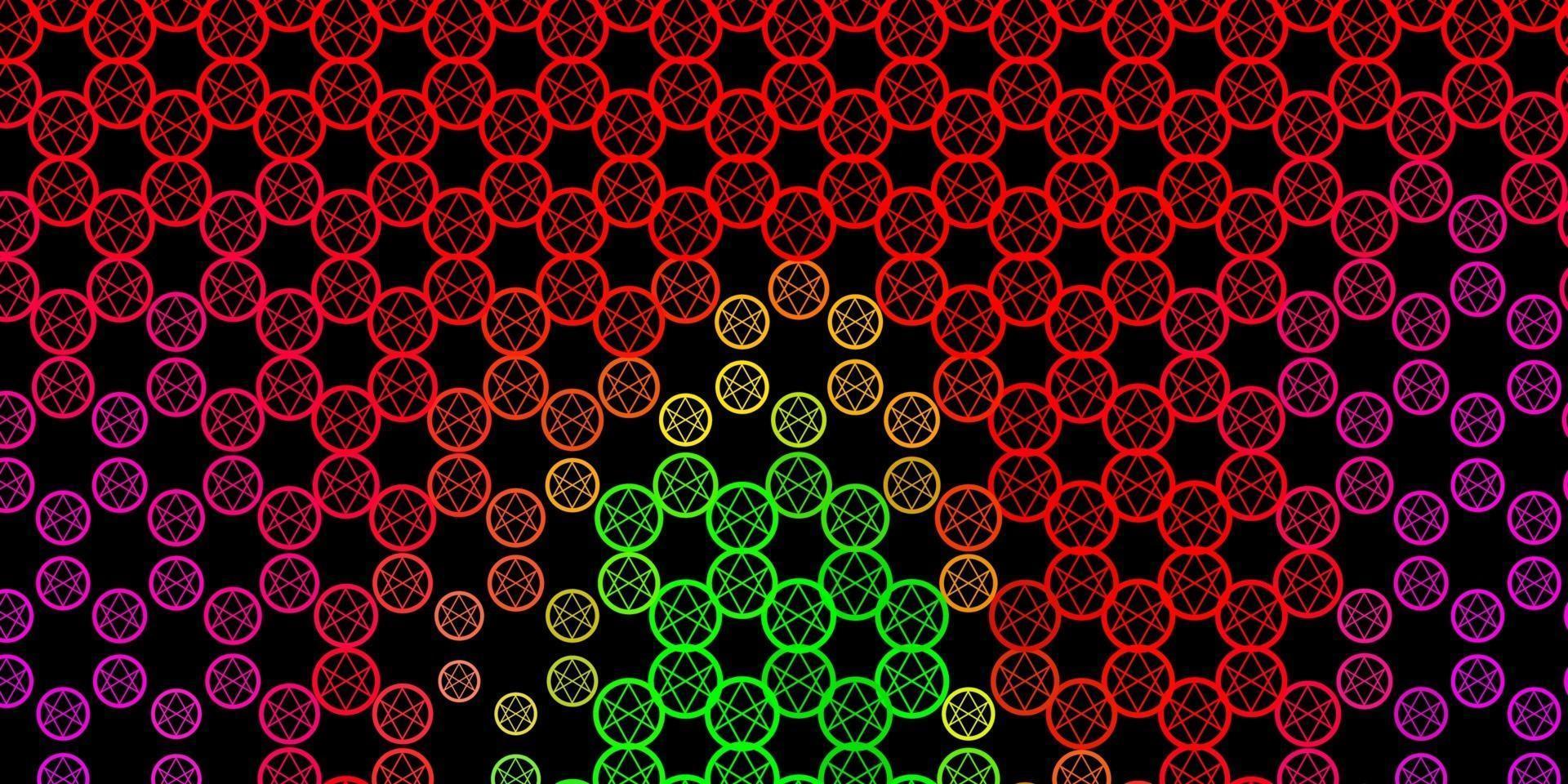 mörkrosa, grön vektorstruktur med religionssymboler. vektor