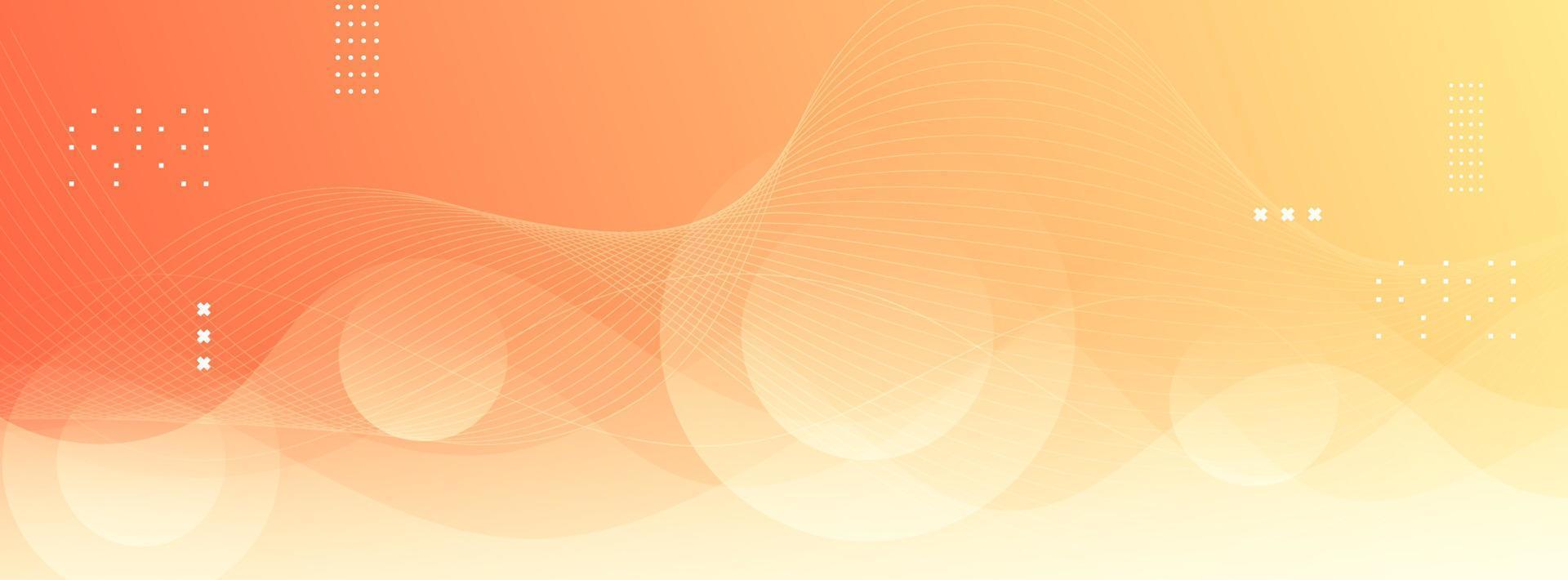 Banner Hintergrund. bunt, Welle.Orange.Linie und Kreis bewirken Gradation eps 10 vektor