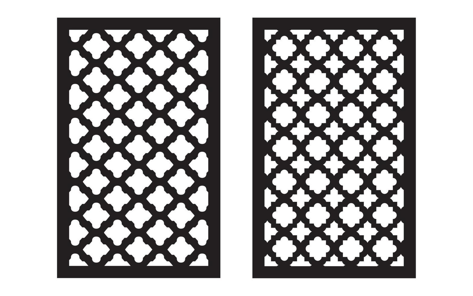 dekorative Blumenmuster, geometrische Vorlage für CNC-Laserschneiden vektor