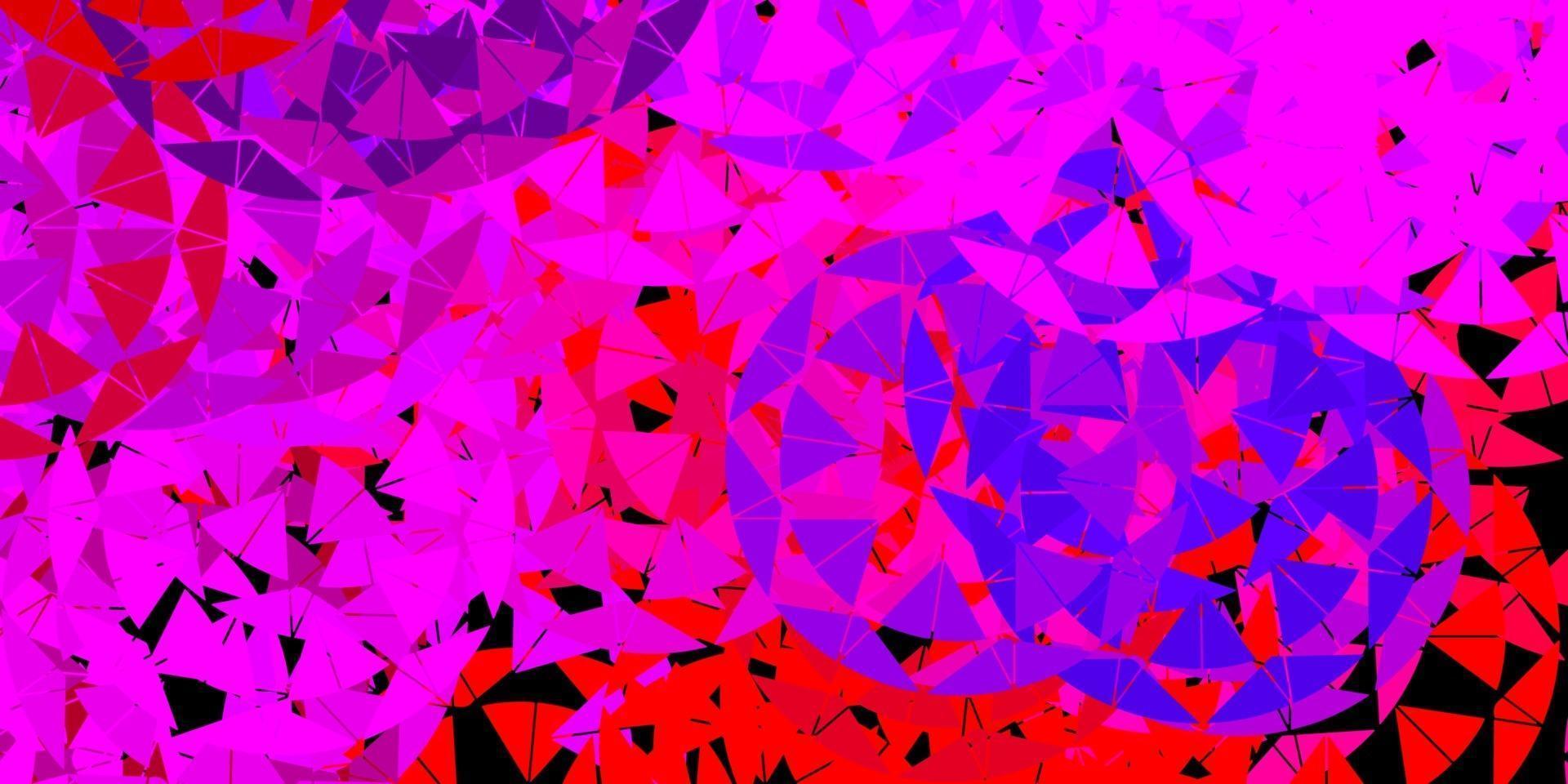 ljusrosa, röd vektorbakgrund med polygonala former. vektor